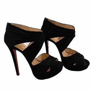 Christian Louboutin Black Suede Heels